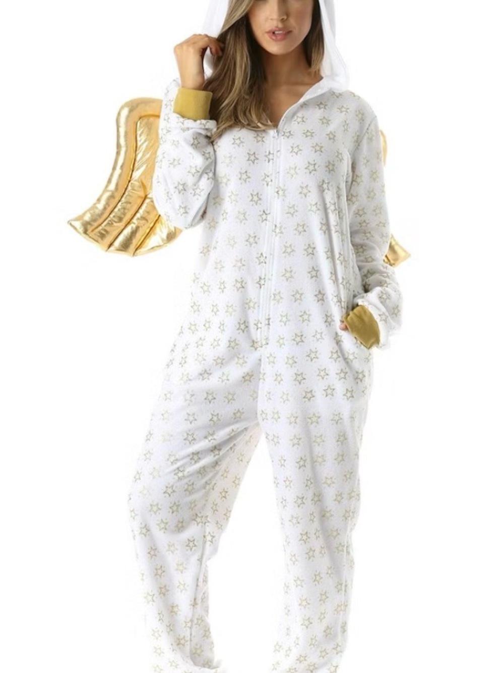 #followme Adult Christmas Bodysuit for Women Jumpsuit One-Piece Angel Pajamas S